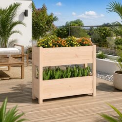 Reliable Wooden Planter with Ample Planting Space