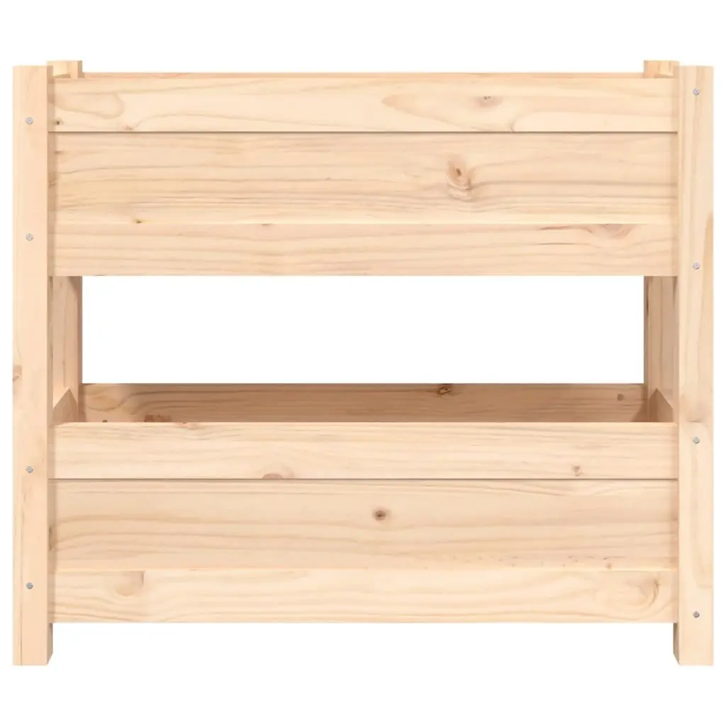 Wooden Planter Raised Garden Bed Flower Boxes 2 Brown