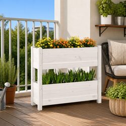 Quality Wooden Planter with Twin Flower Boxes – A Great Value