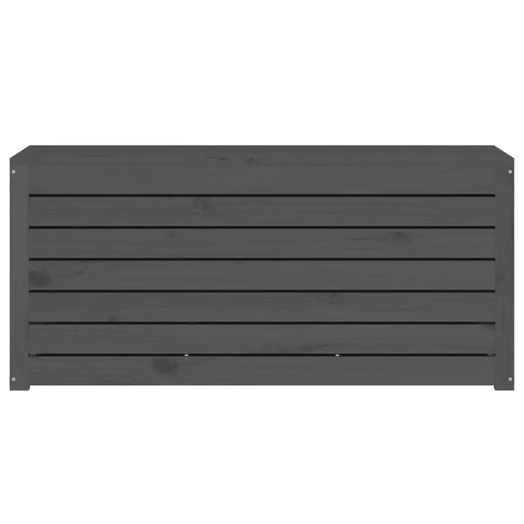 Garden Storage Box Grey Solid Wood Pine Outdoor Furniture 101 x 50.5 x 46.5 cm