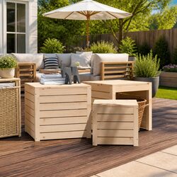 Reliable 3 Piece Garden Storage Box Set for Your Outdoors