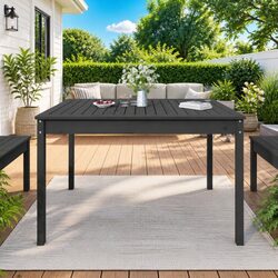 Reliable Grey Garden Table Made of Solid Pine
