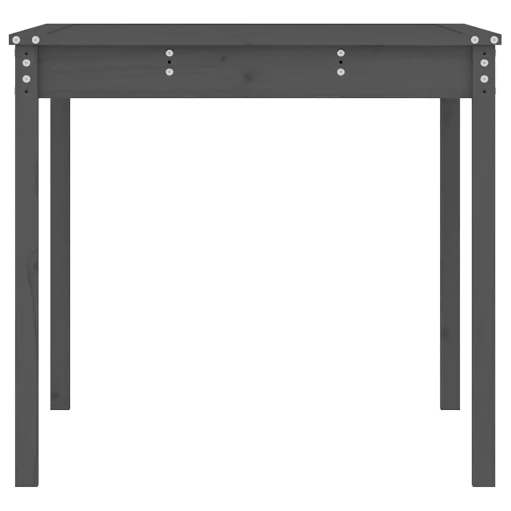 Garden Table Outdoor Dining Desk 121x82.5x76cm Grey Solid Pine Wood