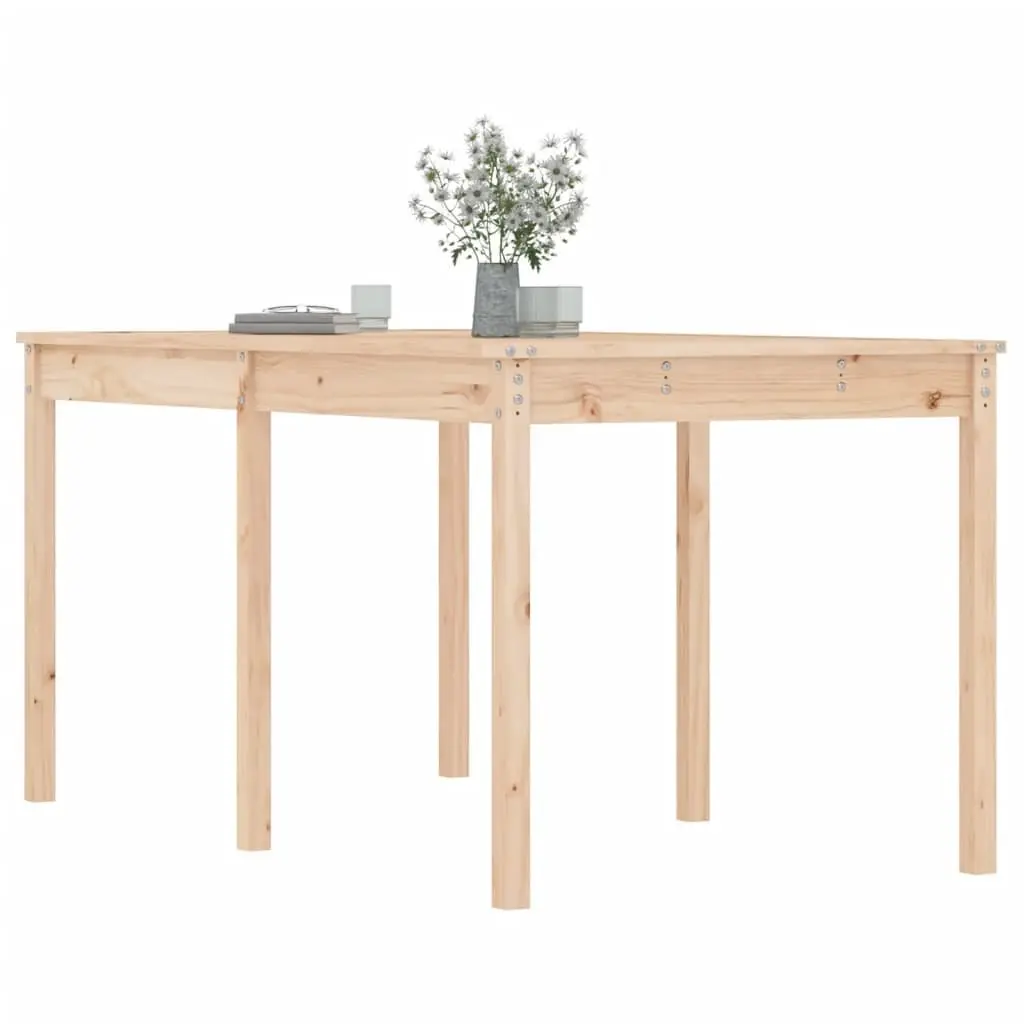 Solid Pine Wood Garden Table 159.5x82.5x76cm Outdoor Patio Furniture Brown