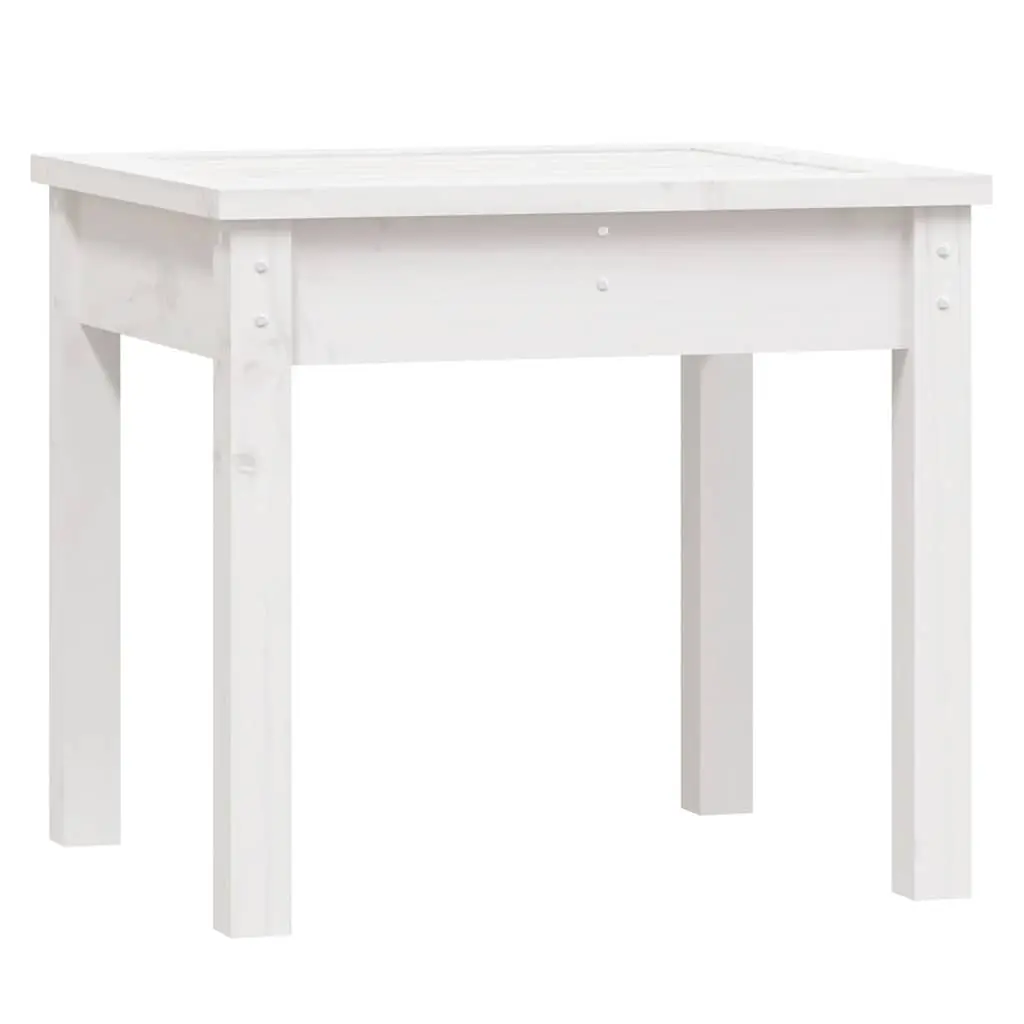 White Wooden Garden Bench with Rustic Charm