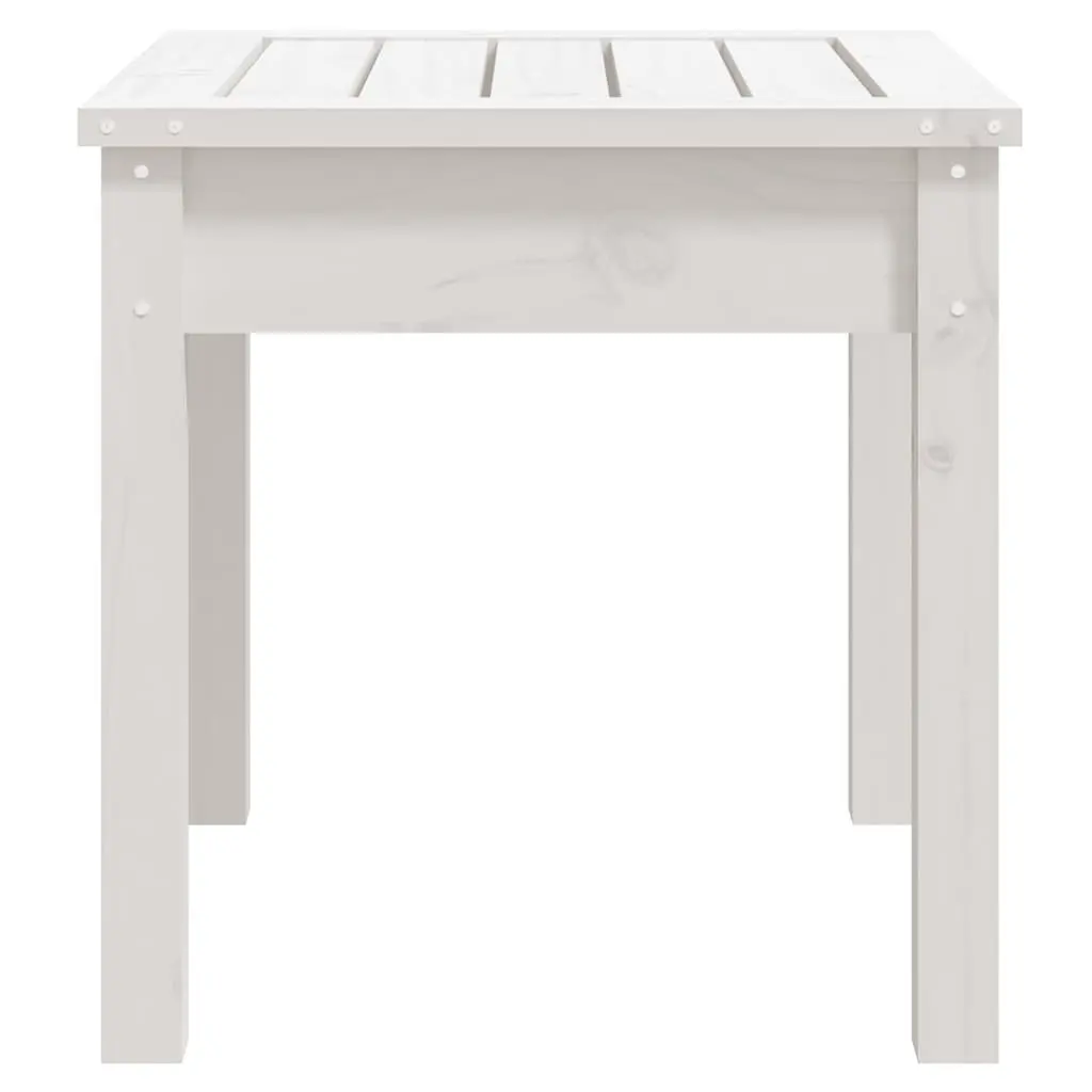 White Wooden Garden Bench with Rustic Charm
