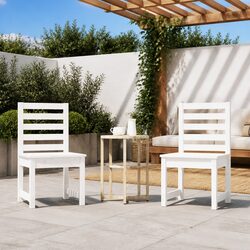 Reliable Outdoor Chairs - Solid Wood Design in White