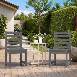 Comfortable and Durable Grey Wooden Garden Chairs Set