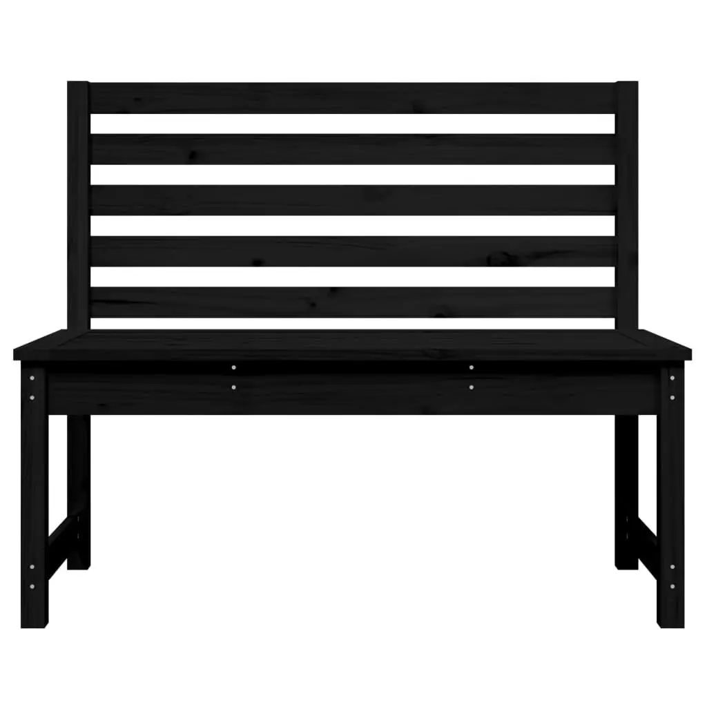 Wooden Garden Bench Outdoor Seating 109cm Black
