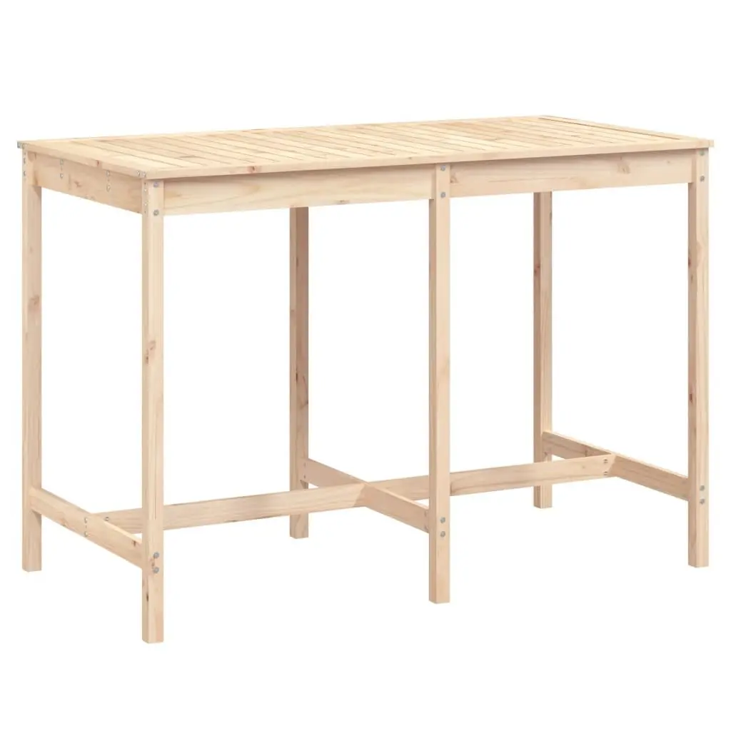 Solid Pine Wood Garden Table 159.5x82.5x110cm