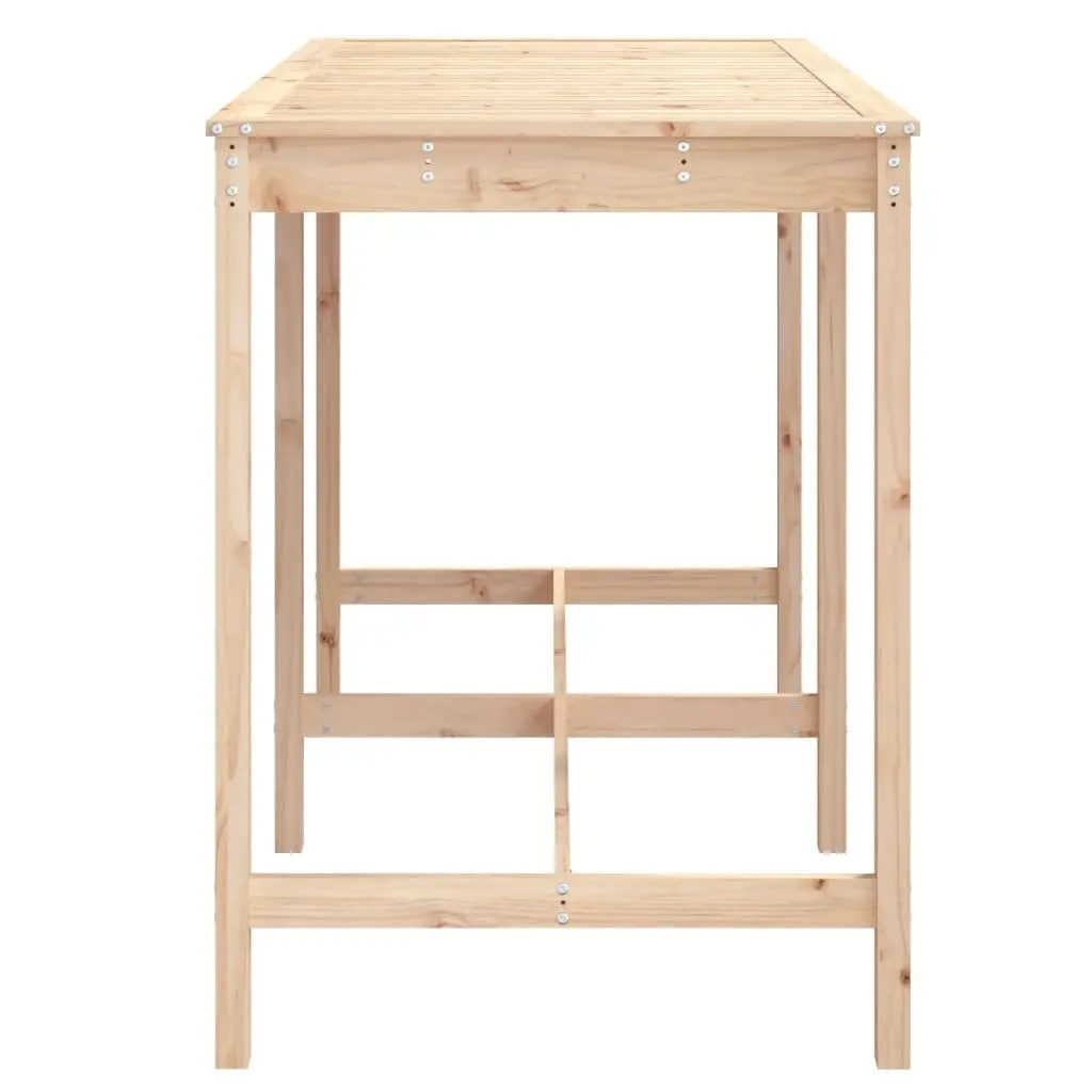 Solid Pine Wood Garden Table 159.5x82.5x110cm