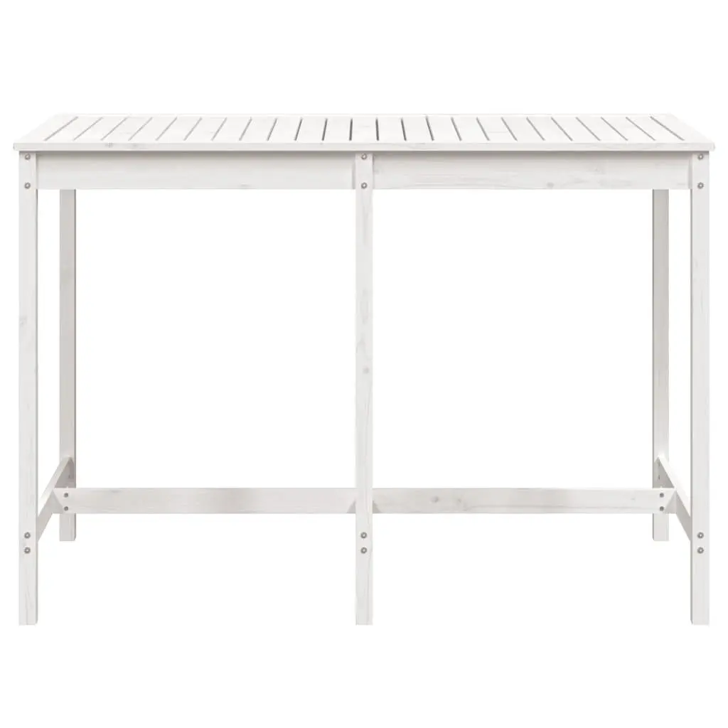 Garden Table Outdoor Dining Solid Pine Wood White 1595 x 825 x 110 cm