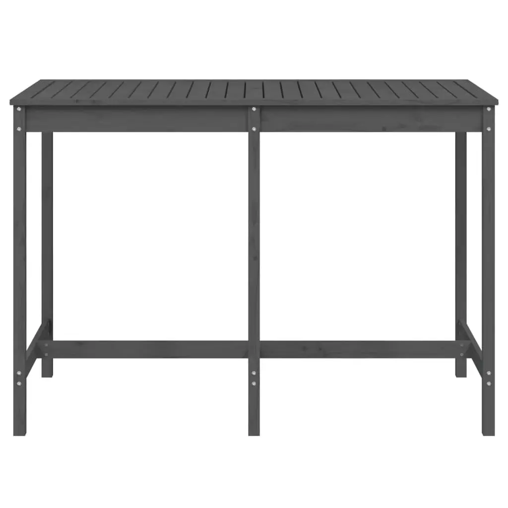 Garden Table Grey Outdoor Patio Dining Furniture Solid Wood Pine