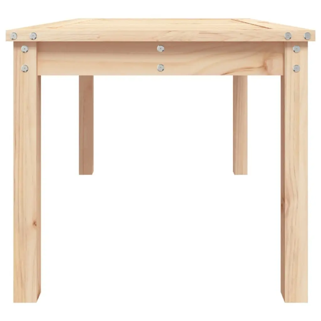Garden Dining Table Outdoor Patio Furniture 82.5x50.5x45 cm Brown Solid Pine Wood
