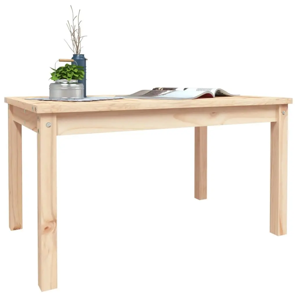 Garden Dining Table Outdoor Patio Furniture 82.5x50.5x45 cm Brown Solid Pine Wood