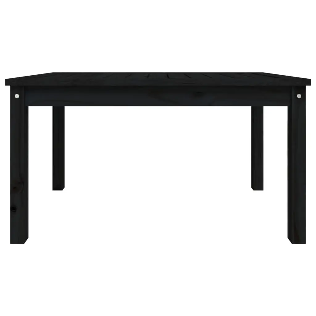 Garden Table Outdoor Dining Furniture Solid Wood Pine Black 82.5x50.5x45cm