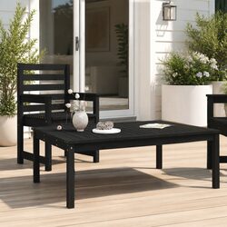Practical Black Wooden Garden Table for Your Home