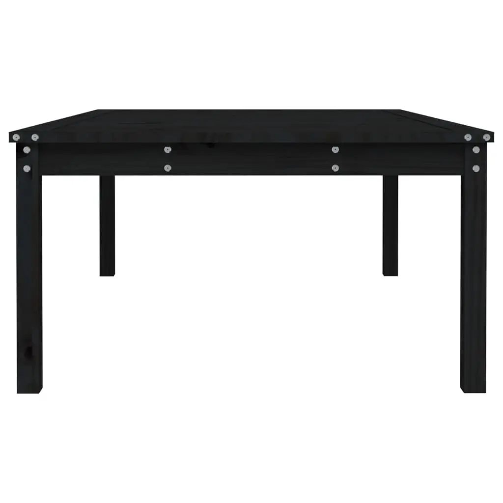 Garden Table Black Outdoor Furniture Wooden Patio Dining Lounge Desk