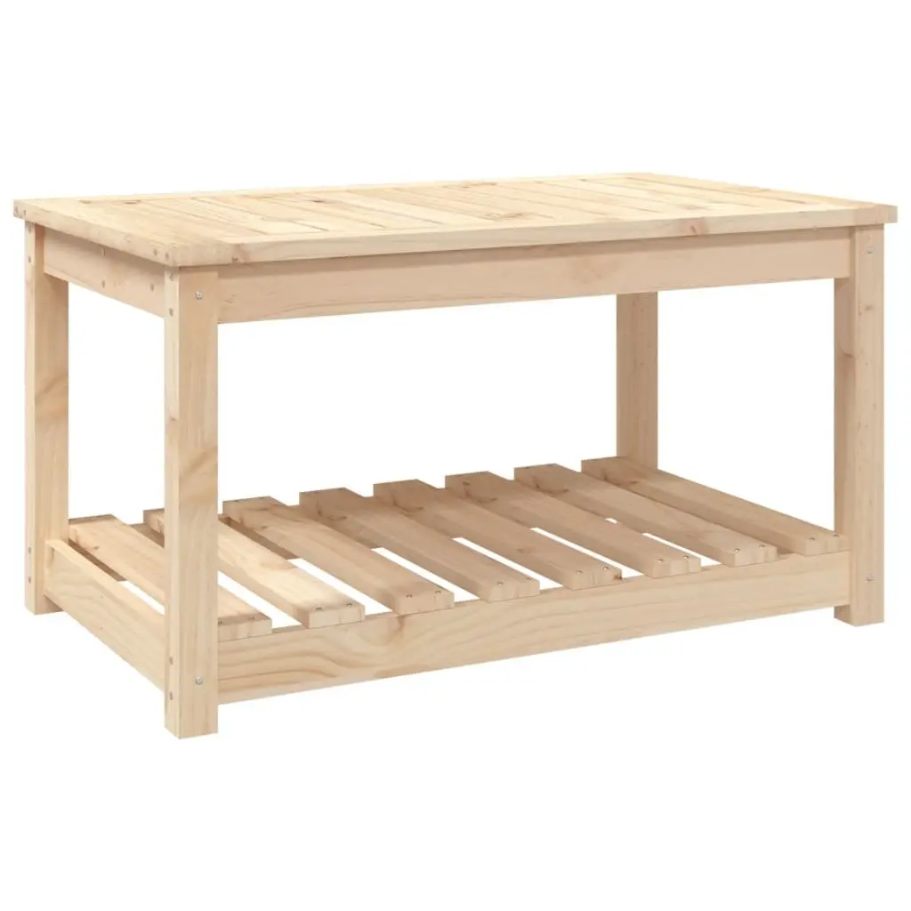 Solid Wood Garden Table Outdoor Dining 82.5x50.5x45cm Brown