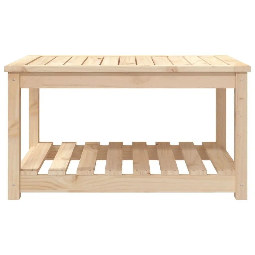 Solid Wood Garden Table Outdoor Dining 82.5x50.5x45cm Brown