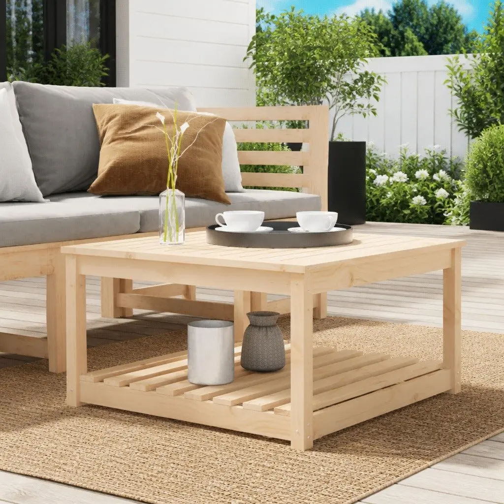 Outdoor Dining Table in Solid Wood 82.5x82.5x45cm