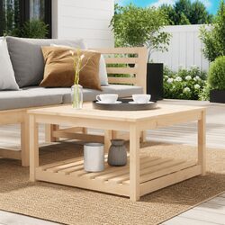 Reliable Outdoor Dining Table in Solid Wood 82.5x82.5x45cm