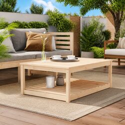 Reliable and Sturdy Solid Pine Garden Table