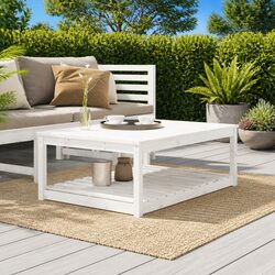Reliable White Pine Garden Table for Outdoor Spaces