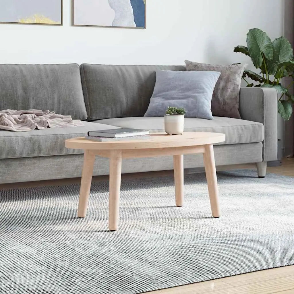 Solid Pine Wood Oval Table Top 70x35cm Natural Finish