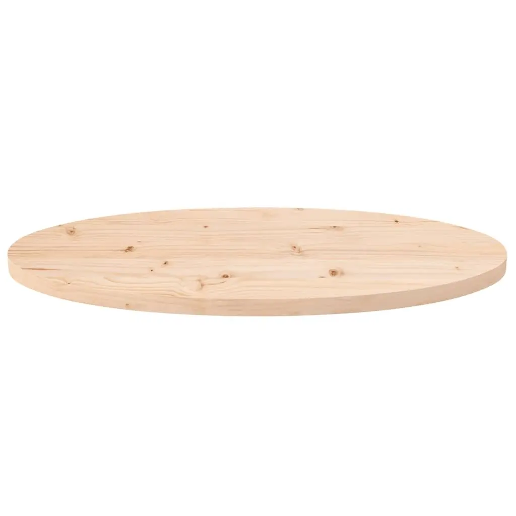 Solid Pine Wood Oval Table Top 70x35cm Natural Finish