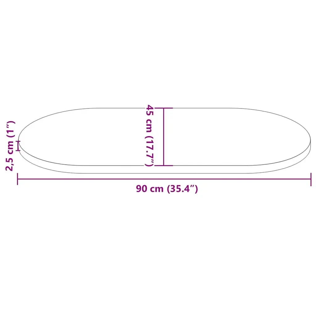Solid Wood Pine Oval Table Top for Custom Use