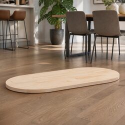 Reliable Solid Pine Wood Oval Table Top 100x50x2.5 cm