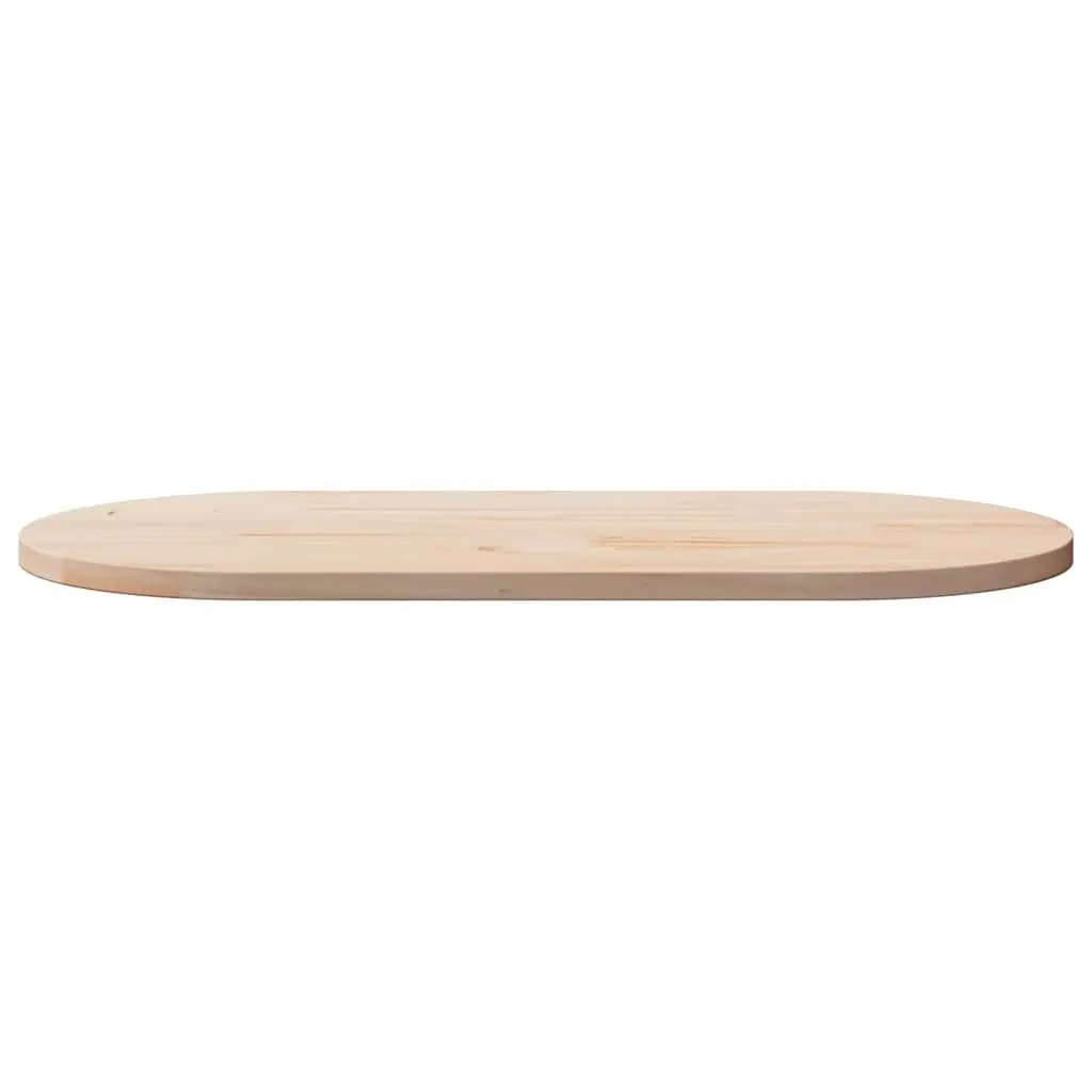 Solid Pine Wood Oval Table Top 100x50x2.5 cm