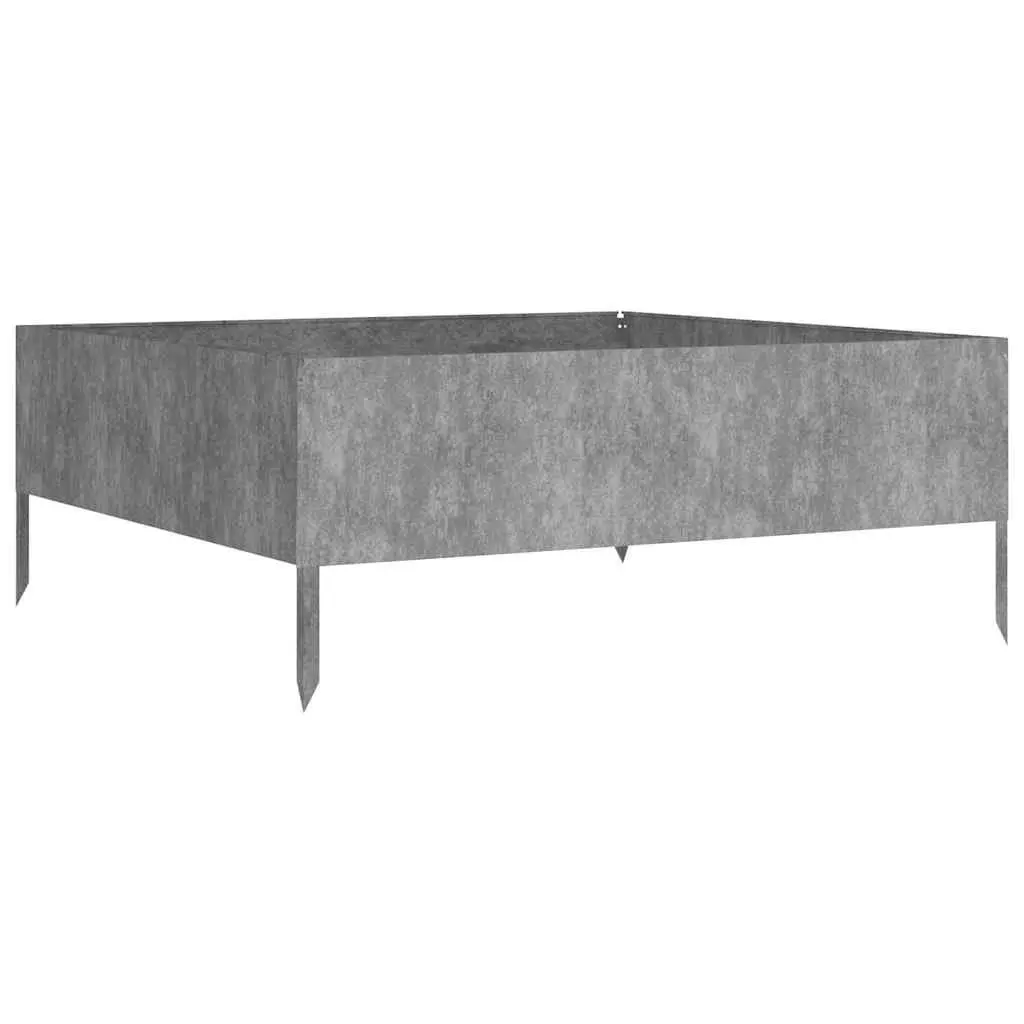 Raised Bed Planter Corten Steel Open Bottom 100x100x41 cm Brown