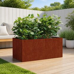Durable Corten Steel Planter Box with Low Maintenance Needs