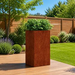 Reliable Corten Steel Planter Box 40x40x80 cm
