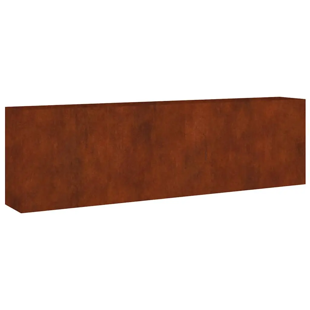 Garden Raised Bed Planter Vegetable 280x40x80 cm Brown Weathering Steel Outdoor
