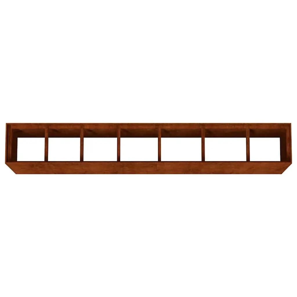 Garden Raised Bed Planter Vegetable 280x40x80 cm Brown Weathering Steel Outdoor