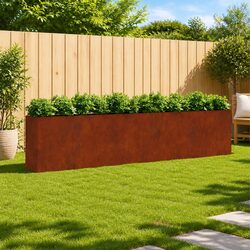 Corten Steel Raised Garden Bed: Practical and Value-Driven 360x40x80 cm