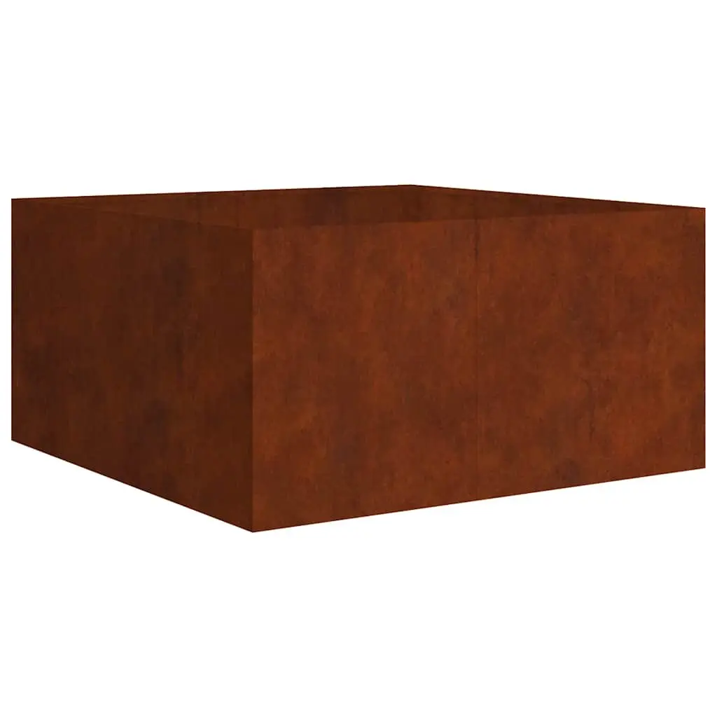 Corten Steel Planter Raised Garden Bed Outdoor Flower Box 80x80x40cm Brown