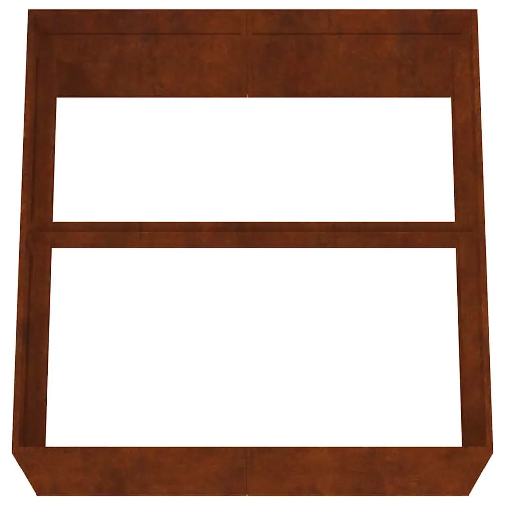 Corten Steel Planter Raised Garden Bed Outdoor Flower Box 80x80x40cm Brown