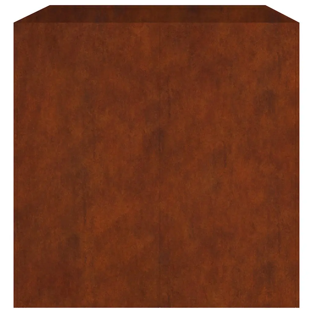 Raised Garden Bed Planter Corten Steel 80x80x80 cm Brown Outdoor Flower Box