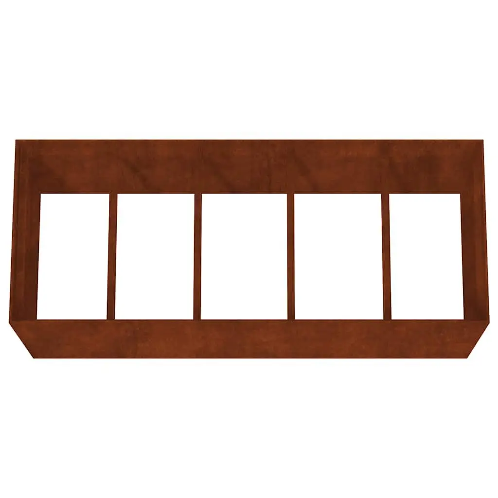 Garden Raised Bed Planter Box Corten Steel Outdoor 200x80x80 cm Brown