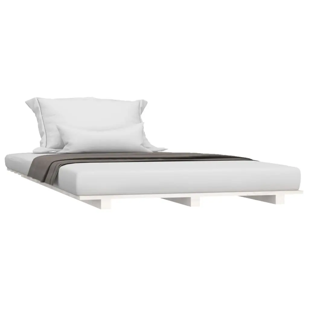Solid Pine Bed Frame 90x190 cm in White