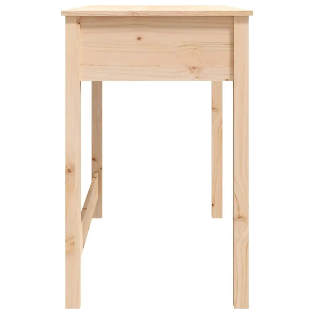 Solid Pine Wood Desk with 2 Drawers Office Study Table 100x50x78 cm Brown