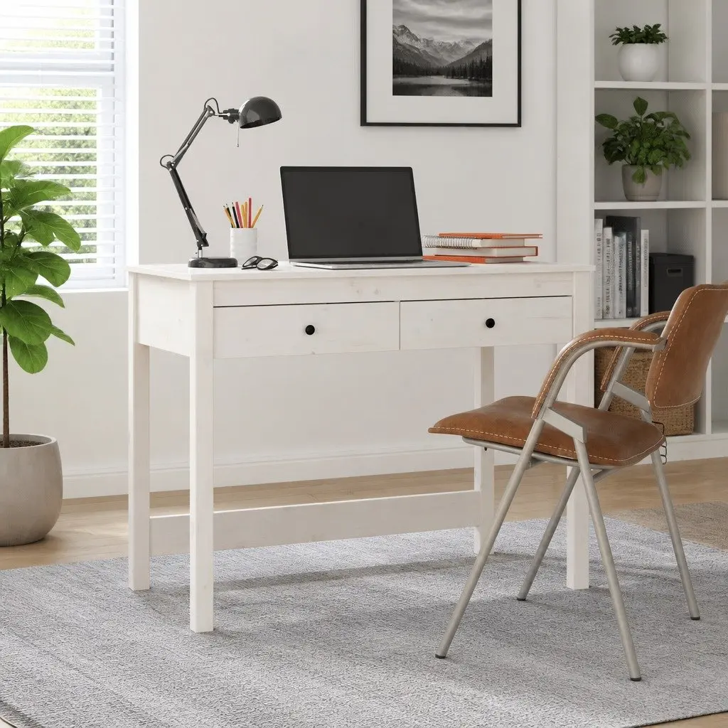 Solid Pine Desk with Ample Storage Solutions