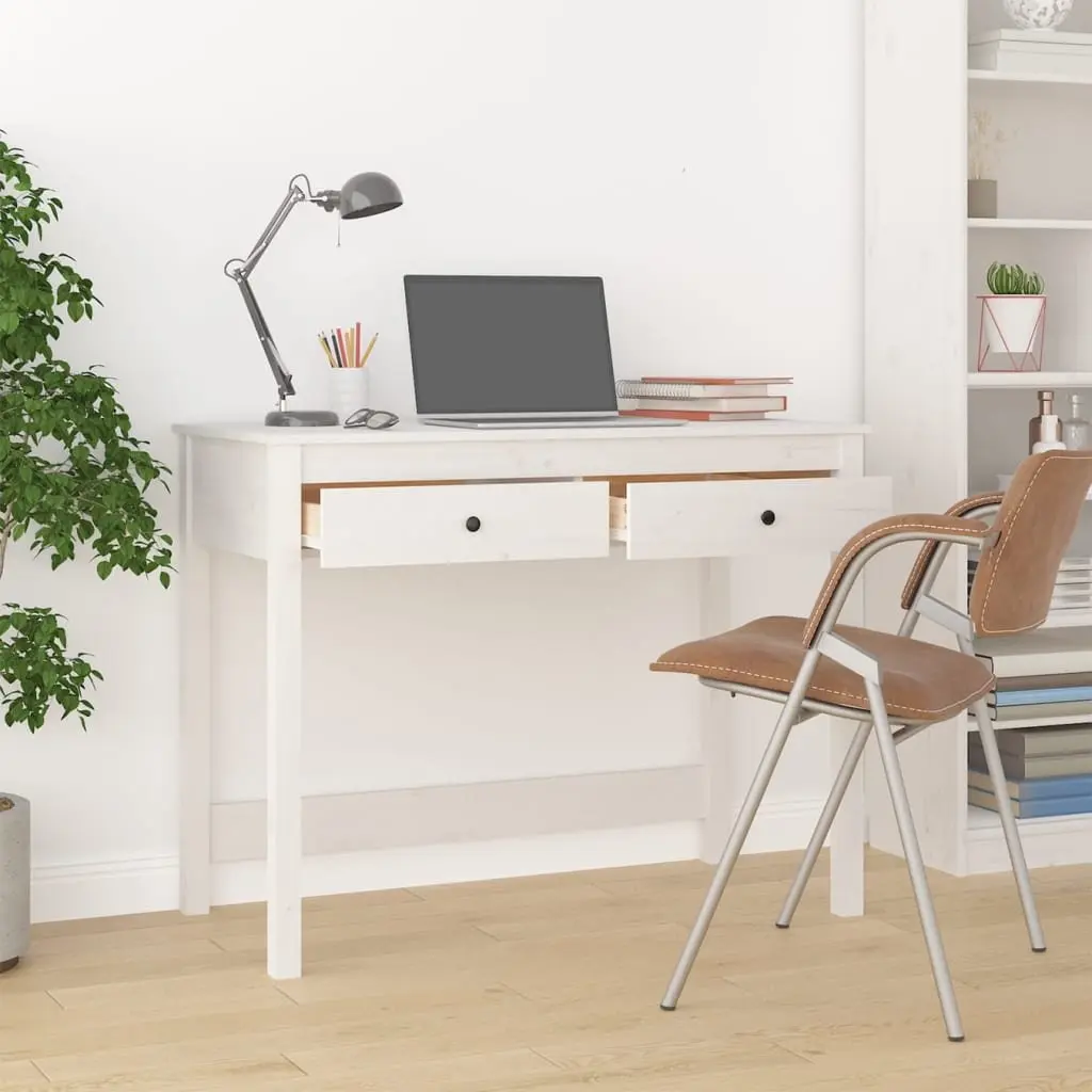 Solid Pine Desk with Ample Storage Solutions