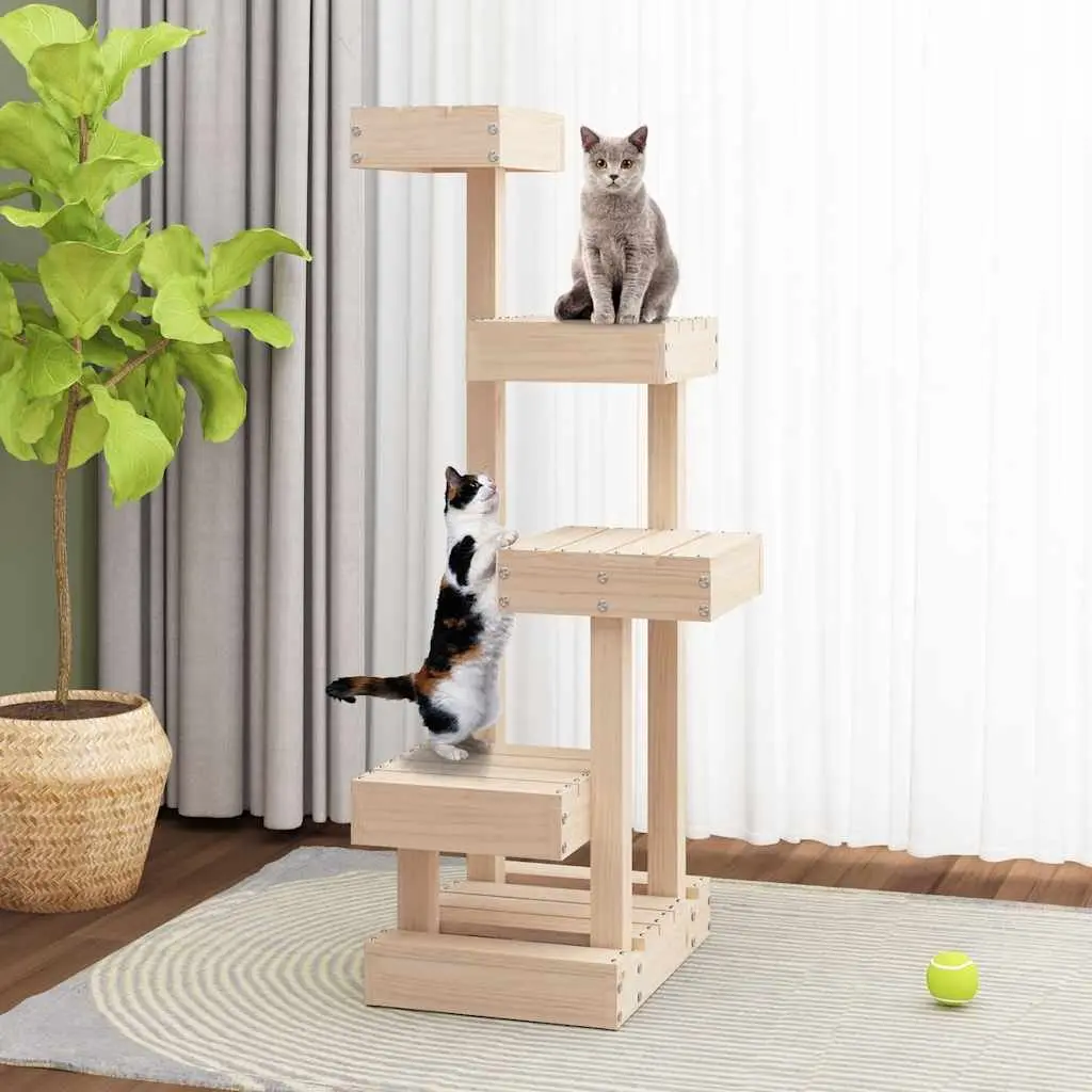 Cat Tree Multi Level Climbing Perch 45.5 x 49 x 103 cm Brown