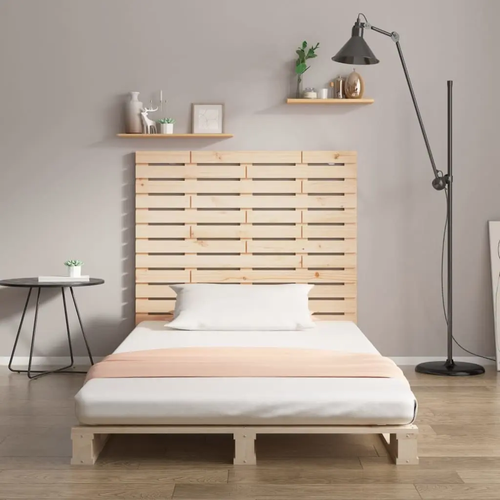 Wall Headboard Brown Solid Pine Wood 96cm Bedroom Bed Header