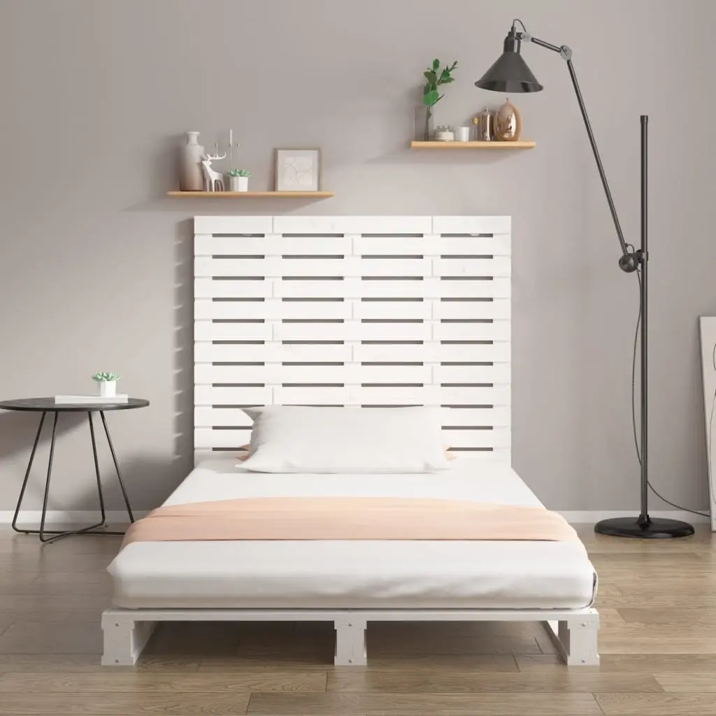 White Solid Pine Wall Headboard